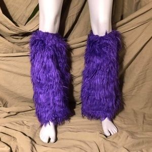 Furry Purple Leg Warmers